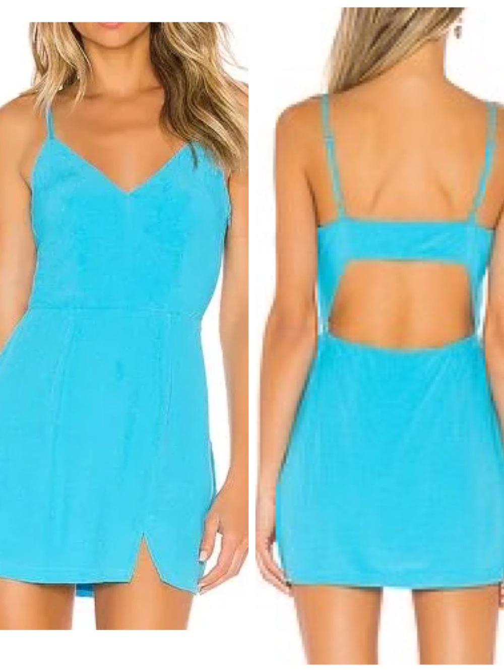 NWT Superdown Micah Teal Mini Dress Revolve Small